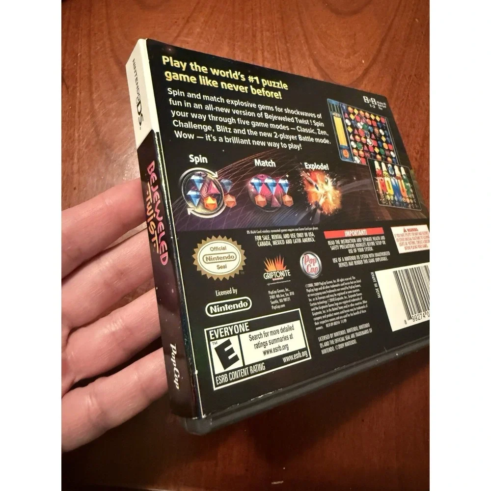 Bejeweled Twist Nintendo DS 2010 Complete With Slip Cover Pop Cap CIB